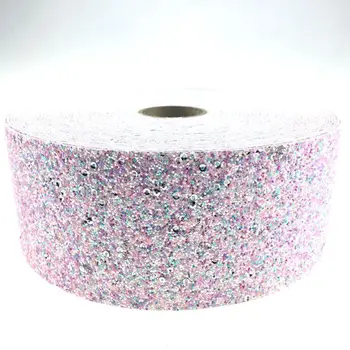 

50 yards 75mm New Arrival Chunky Glitter Ribbon Blingbling Fabric Ribbon Gift Package DIY Hair bows Material Sewing Accessories