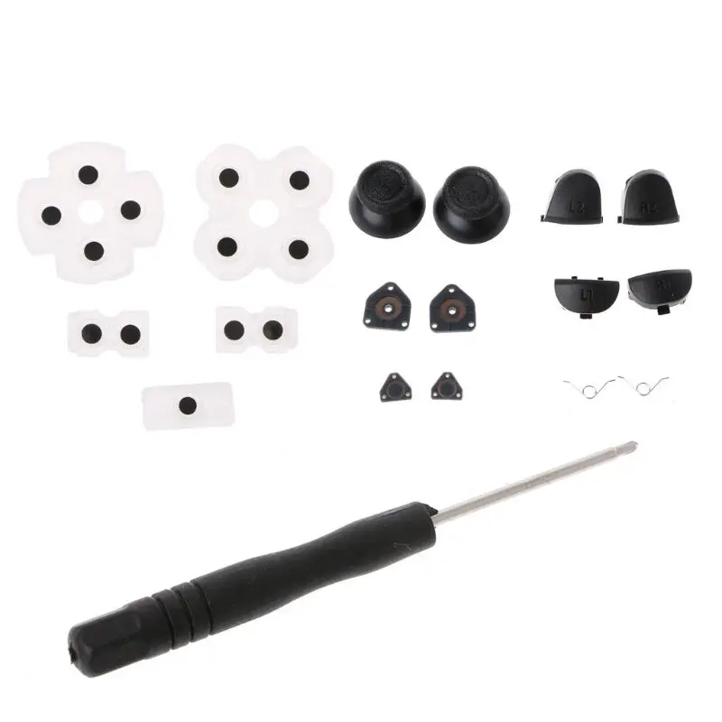 

1 Set Trigger Button Spring Joystick Stick Conductive Rubber For PS4 Controller