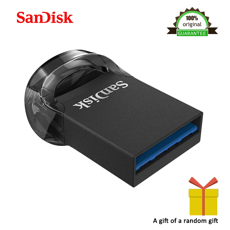 100% Оригинальный sandisk CZ430 флеш накопитель 32 Гб 64 до 130 МБ/с. 128 ГБ Glide мини USB Поддержка