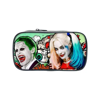 

2019 Suicide Squad Pencil Joker Case Harley Quinn Make Up Bag Casual Pencil Coin Case Stationery For Kids School Supplies Wallet