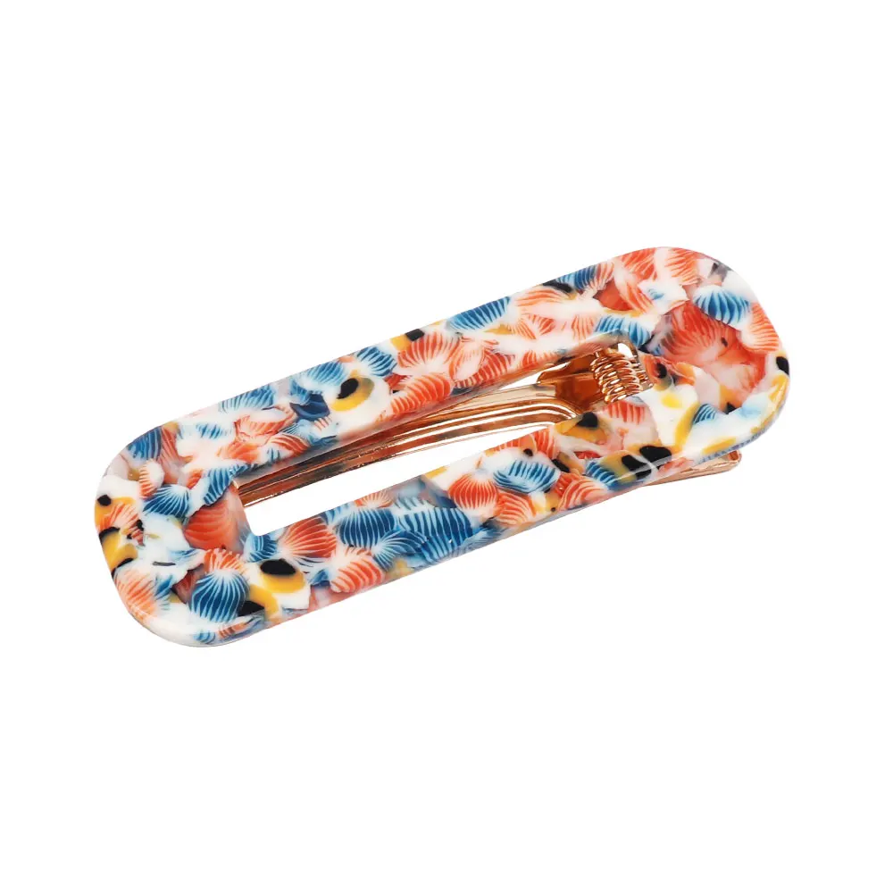 2 Pcs Oaoleer 1 пара для женщин обувь для девочек акриловые полые водослива прямоугольник зажимы для волос Олово фольга блёстки заколки-пряжки для волос - Цвет: 2 Pcs