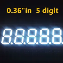 10 шт. 0,3" 0.36in. Белый светодиодный дисплей 7 разрядный сегмент 5 бит 5 бит общий анод положительная цифровая трубка