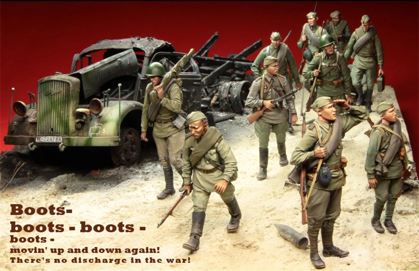 1/35 модельная фигурка из смолы комплект русский Infantrymen Курск 1943 десять фигур