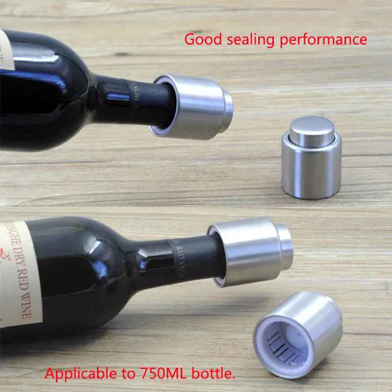 Барные инструменты для вина пробка для бутылок 1 шт. из нержавеющей стали для шампанского пробки вакуумный упаковщик хороший подарок портативный нажимной Тип