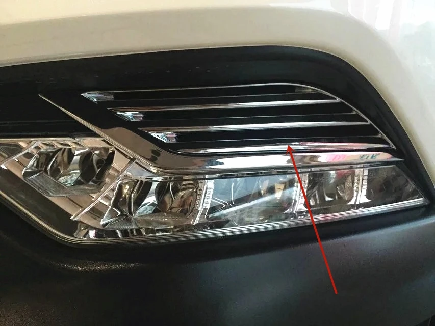 

For Nissan Qashqai J11 Dualis 2014 2015 2016 2017 ABS Chrome Fog Light Hoods Decorative frame car accessories Cover Sticker 2pcs