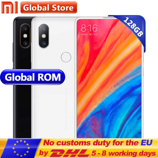Original Xiaomi Mi MIX 2S 6GB 128GB Snapdragon 845 Octa Core Mobile Phone 3400mAh 5.99" 2160*1080 FullScreen Dual 12.0MP Cameras