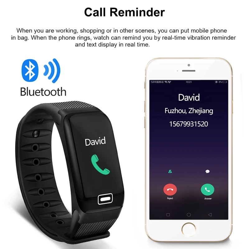 BANGWEI 2019 New Smart Watch Fitness tracker Heart Rate  Blood Pressure Oxygen Monitor IP68 Waterproof Smart Watch Men Women+Box