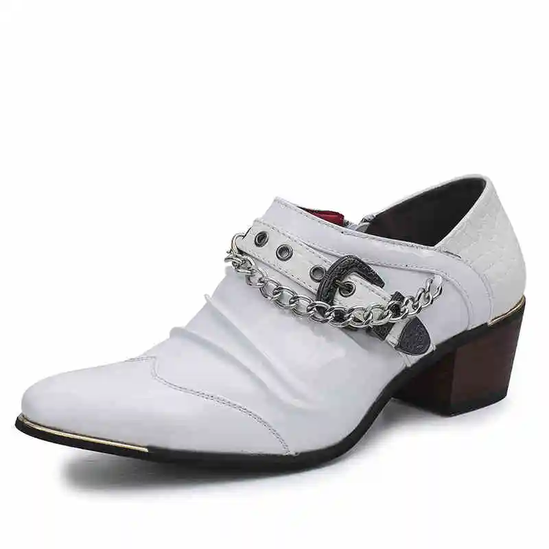 Vaca Oxfords Vestido Couro Masculino Sapatos Alto Da Festa 6 Loafers Toe Salto De Grosso Sapato Smash Cm Ponto Homens Moda Hombre Zapatos Casamento OxXA4wx8q