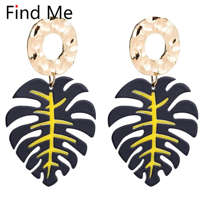 

Find Me 2019 new fashion boho leaves long tassels Dangle earrings Hollow out circular drop Earrings for women Jewelry wholesale