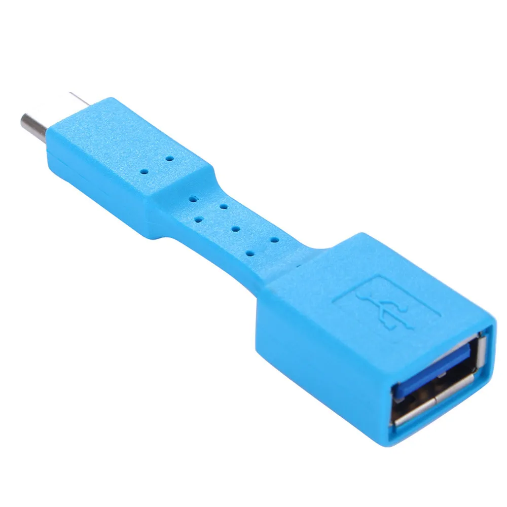 VOBERRY USB-C 3,1 type C штекер к USB 3,0 кабель адаптер OTG синхронизации данных зарядное устройство Зарядка для Samsung S8 Plus и больше type-C - Цвет: Blue