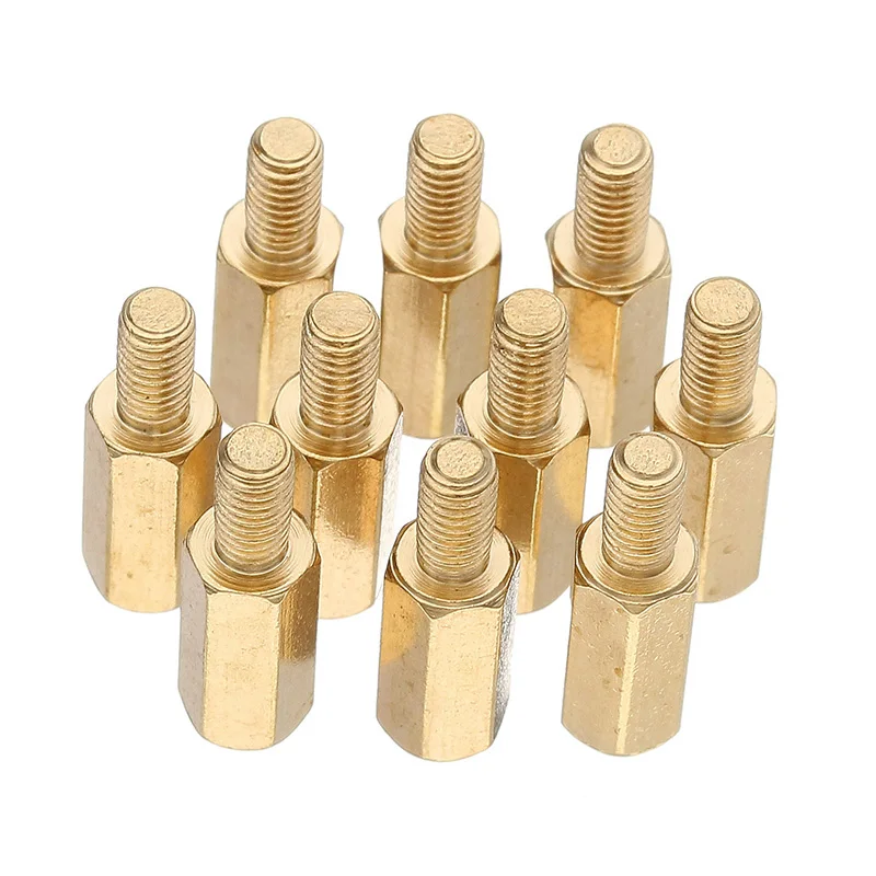 

SULEVE New 100Pcs/Set M3BH3 M3 10mm+6mm Brass Male-Female Hex Nut Screws Standoffs Support Spacer Pillar for PCB Board Fastener