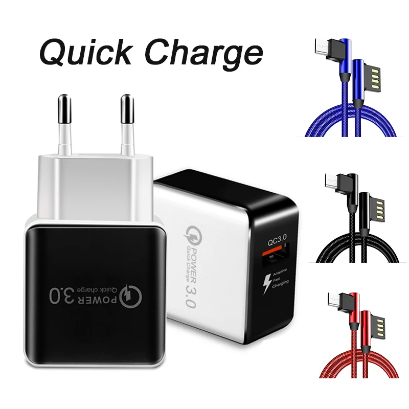 

Quick Charge 3.0 USB Charger for iPhone X 8 7 XS Max Fast Wall Charger EU US Adapter for Samsung for Xiaomi Mobile Phone Charger