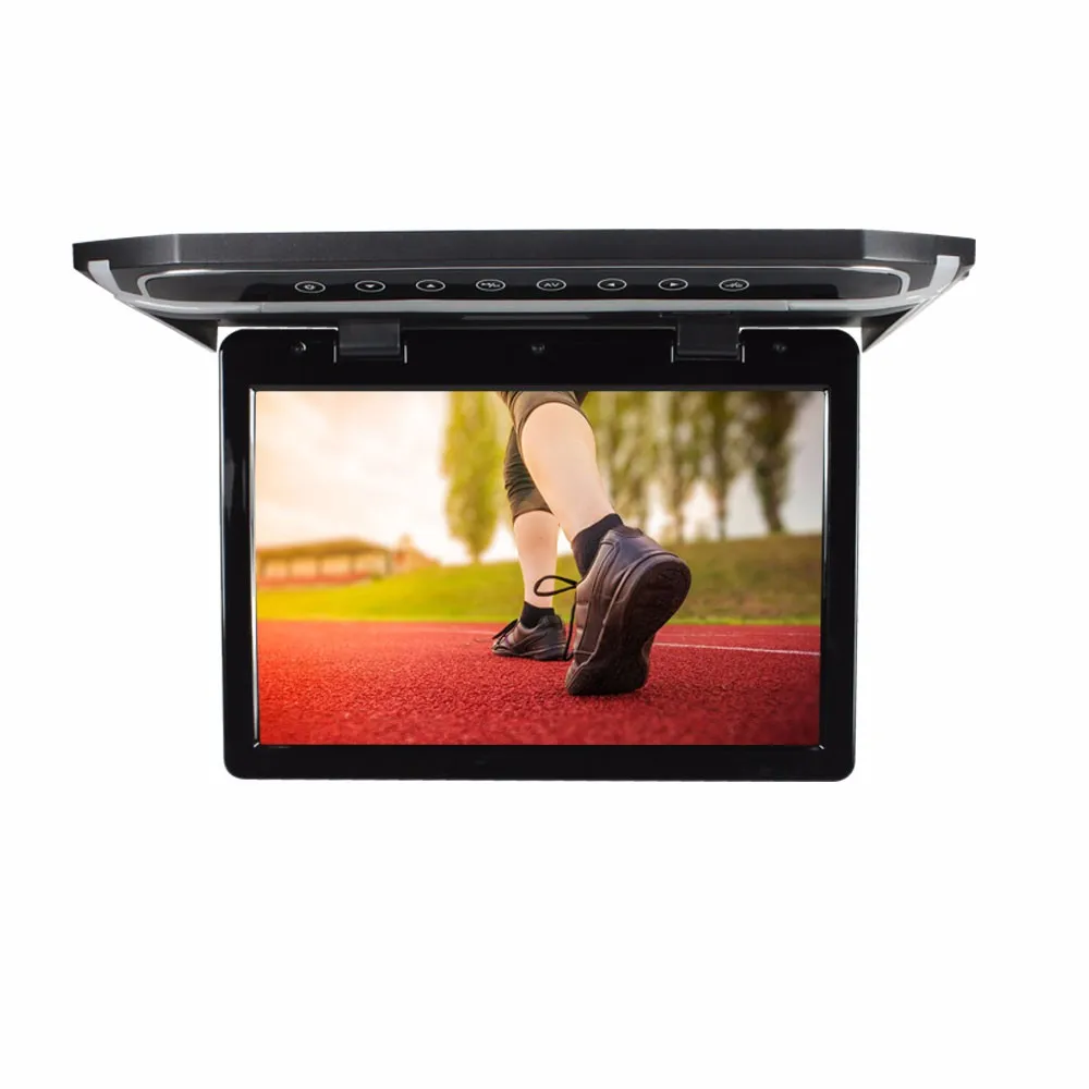 

SH1218 12.1 Inches LED Digital Monitor Car Roof Mounted Monitor Flip Down Monitor Touch Button 1280*RGB*800 &SD HDMI FM