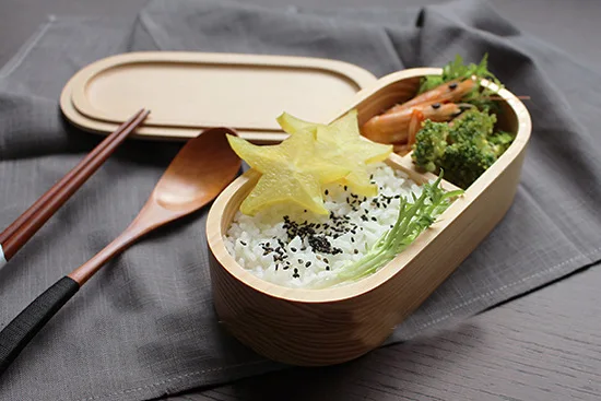 

In spring and summer on the new Japanese-style ring with wooden lunch box fir whole wood protection lunch boxes