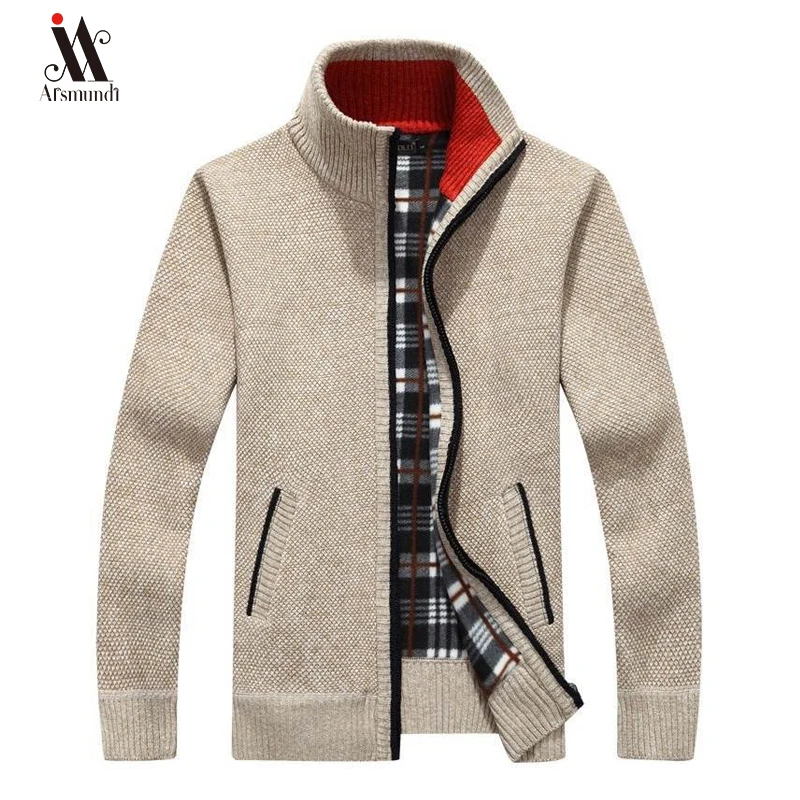 Pаспродажа Новинка, мужские свитера, Осень зима, теплый толстый вельветовый свитер, куртки, кардиганы, пальто, Мужская одежда, повседневная вязаная оде...