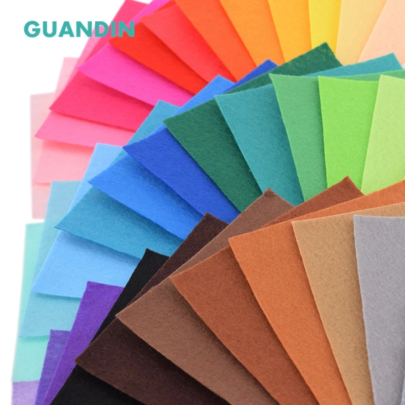 GuanDin полиэфирная Нетканая войлочная ткань/толщина 1 мм/смешанный однотонный/для