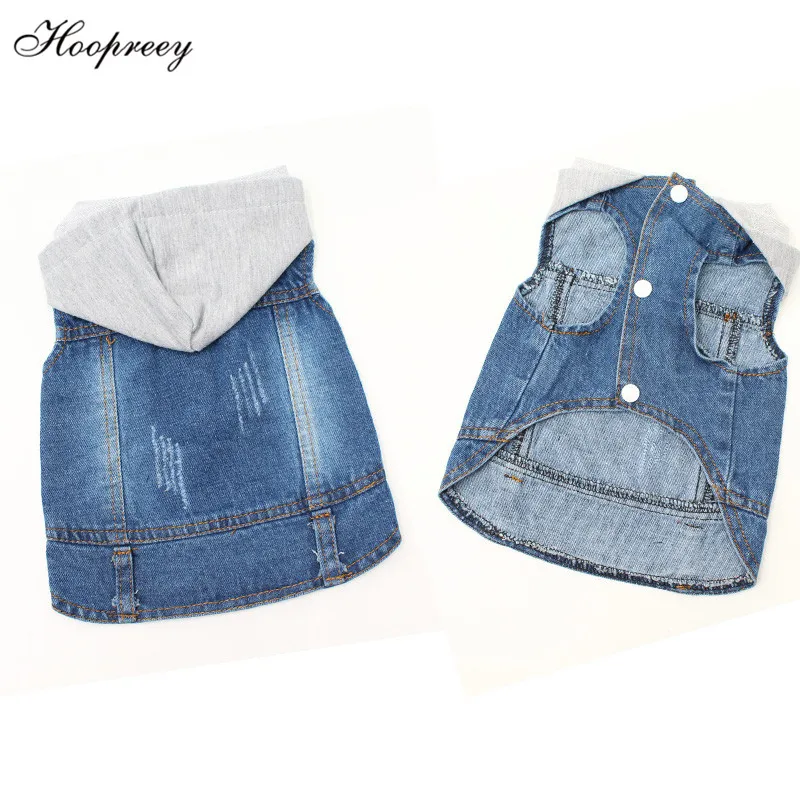 

Fashion Washed Dog Costumes Jeans Jacket Pug Clothes Cool Vest Coat for Small Medium Dogs Yorkshire Denim Chihuahua Dog Outfit