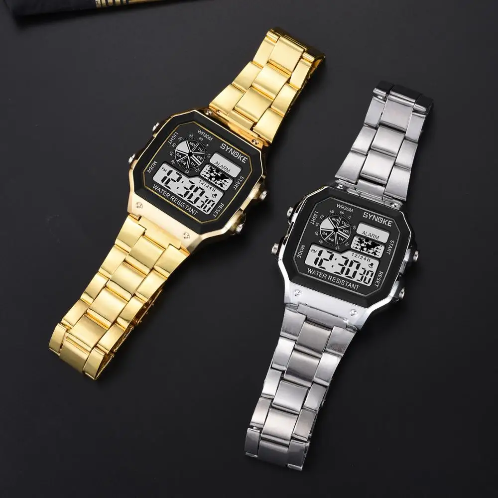 PANARS мужские светящиеся спортивные часы многофункциональные Бизнес водонепроницаемые мужские наручные часы фитнес цифровые часы будильник таймер часы