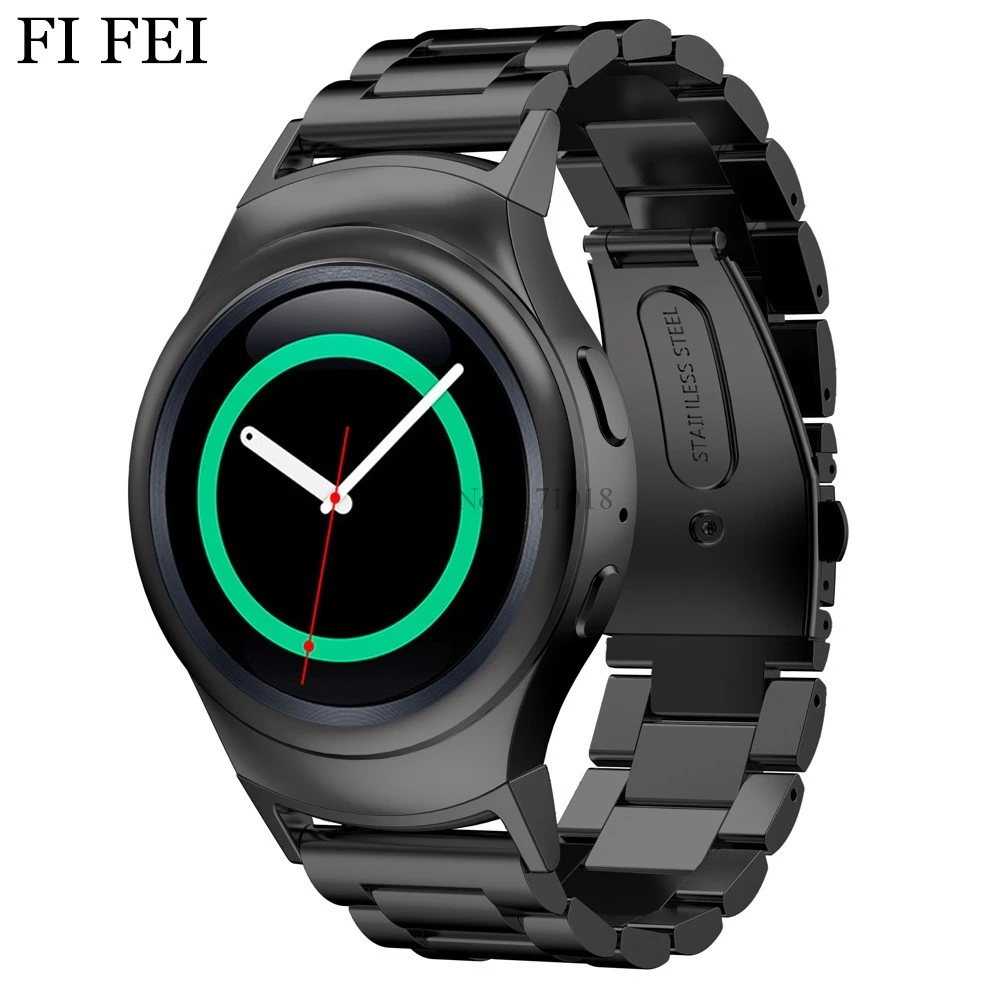 FI FEI 20mm Stainless Steel Band With Connector Adaptor for Gear S2 Band font b Sports