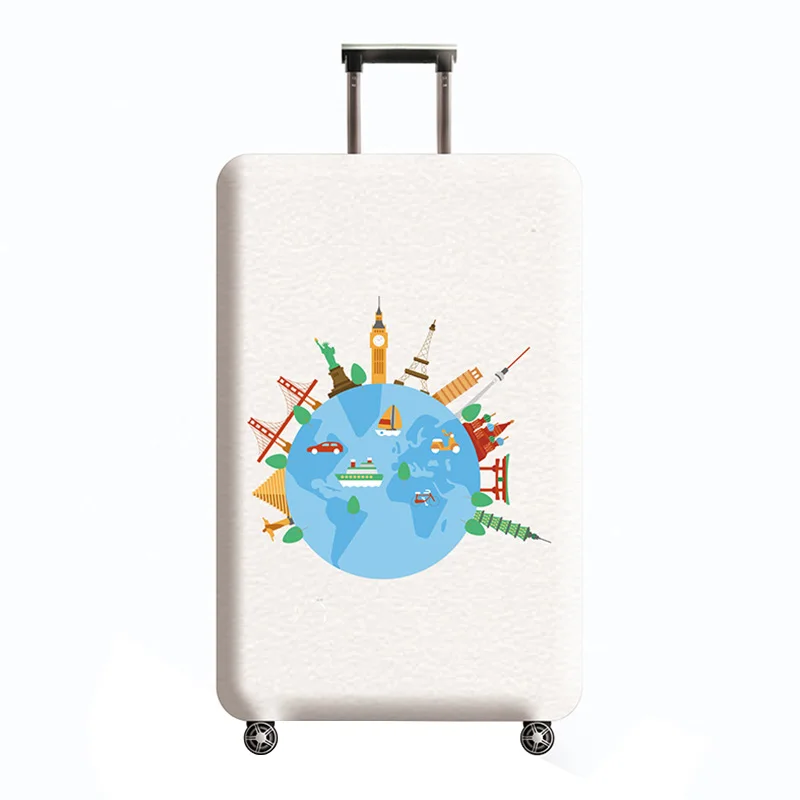 Утолщенный багажный чехол, эластичный багажный Защитный чехол для 18-32 дюймов, чехол Чехол для багажа, аксессуары для путешествий - Цвет: B    Luggage Cover
