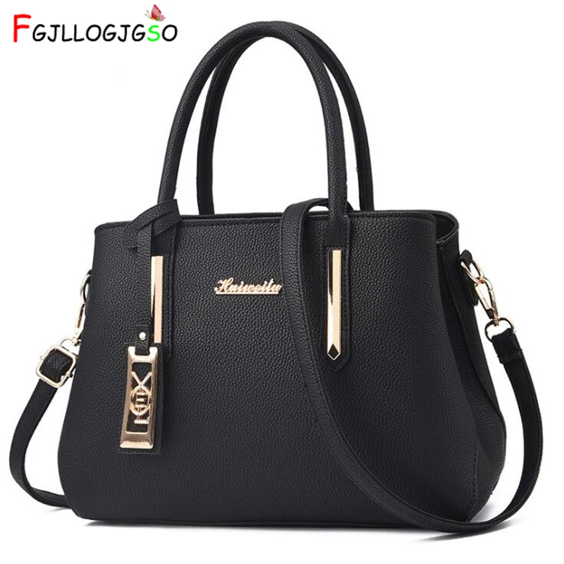 Goedkoop FGJLLOGJGSO Dames Grote Tote Bag Vrouwen PU Lederen Handtassen Vrouwelijke Vierkante Schoudertassen Femininas Sac Nieuwe Mode Crossbody Tassen