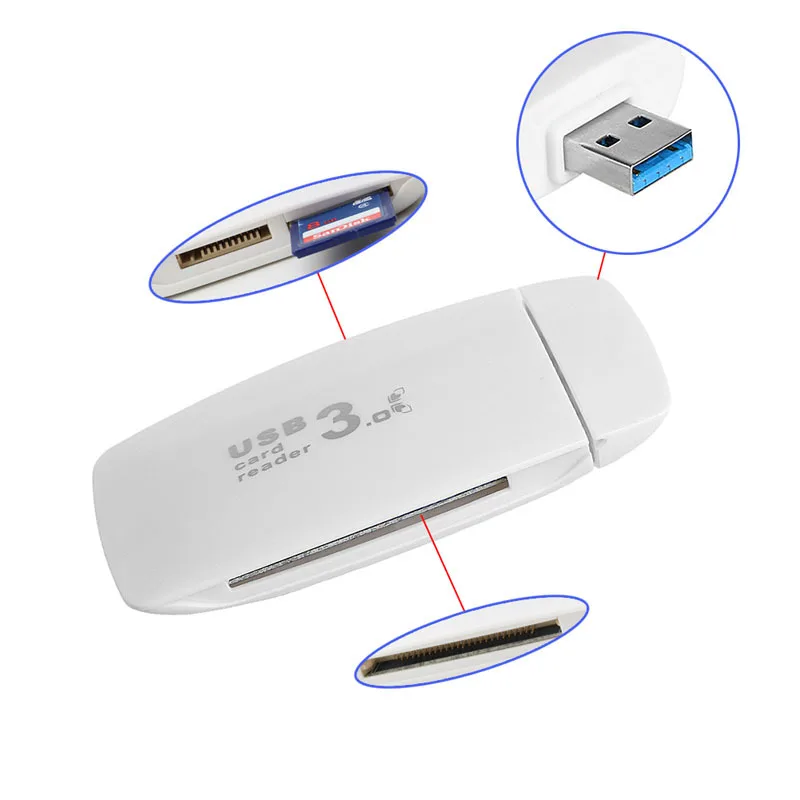 Usb 3 0 мульти 4 в 1 устройство для чтения карт памяти Адаптер SD / TF CF MS micro pc