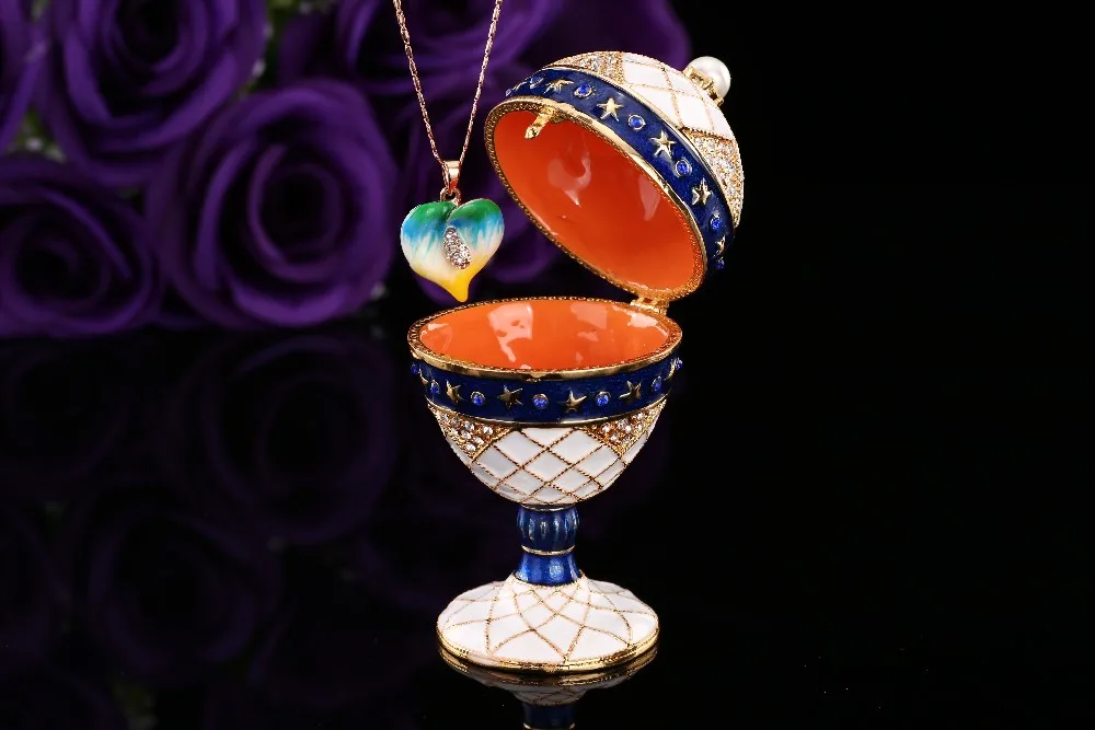 Новое поступление бело-голубого цвета qifu faberge egg