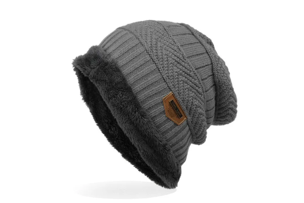 Модная шапка Gorros, шапка для мужчин и женщин, толстая зимняя шапка, мужская вязаная шапка, теплая шапка Skullies& Beanies с бархатом KC014