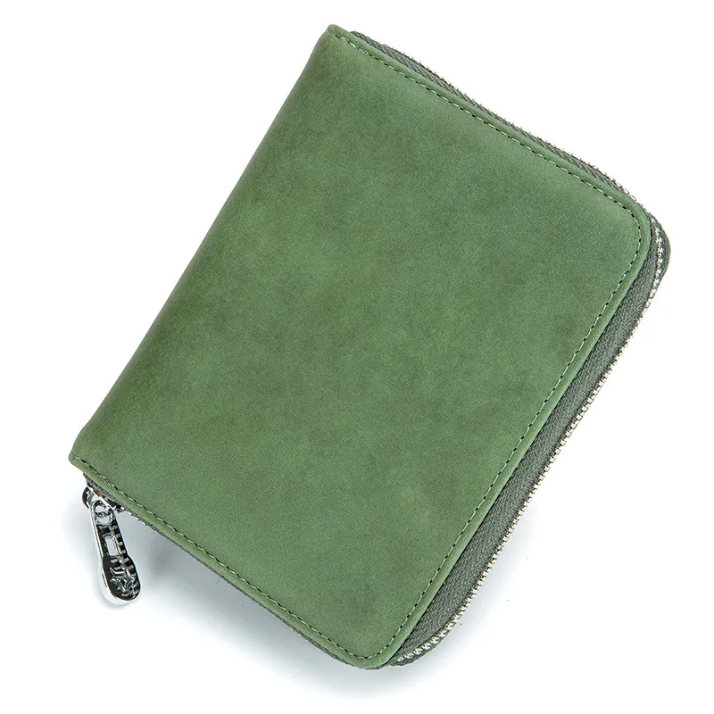 Органайзер westкрик, RFID, кредитный держатель для карт, кожаный кошелек, Ретро стиль, для женщин, для паспорта, визиток, чехол, для мужчин, для путешествий, кошелек, минималистичный - Цвет: Армейский зеленый