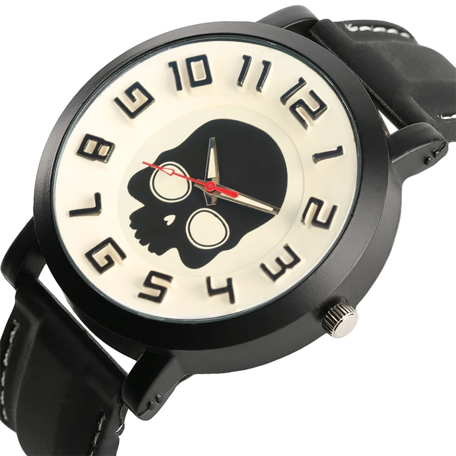 

Men's Watches Pirate Skeleton Skull Quartz Men Watches Luxury Silicome Men Sports Watch Relogio Masculino for Man