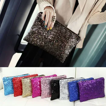 

Retro Luxury Sequins Hand Bag Taking Late Package Clutch Bag Sparkling Dazzling Sequins Clutch Bags Purse Handbag AB@W2