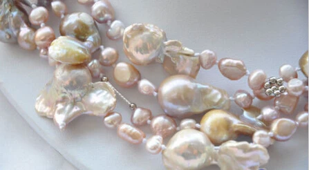 

song voge gem nanJ0535 lavender BAROQUE/round KESHI REBORN PEARL NECKLACE