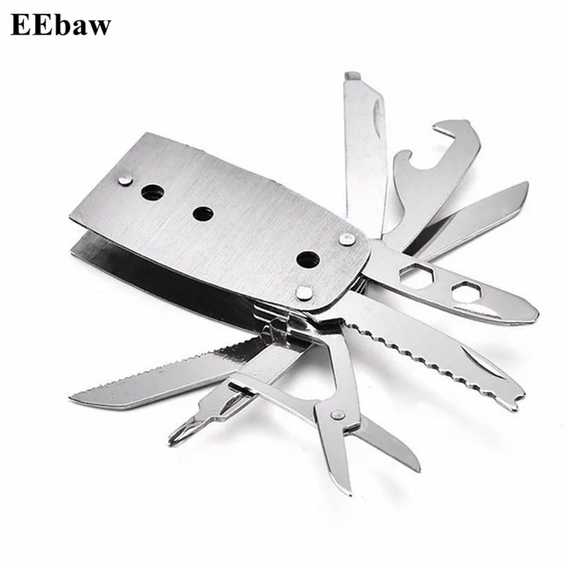 8 IN 1 Multifunction Folding Knife Pocket Knife Screwdriver Scissors Bottle Opener Saw for Camping Outdoor Hunting Travel