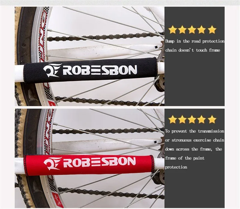 Top ROBESBON 1 Pair 3 Colors Option MTB Bike Frame Chain Stay Protector Cycling Bicycle Chain Care Guard Cover Pad 23 Top ROBESBON 1 Pair 3 Colors Option MTB Bike Frame Chain Stay Protector Cycling Bicycle Chain Care Guard Cover Pad 23