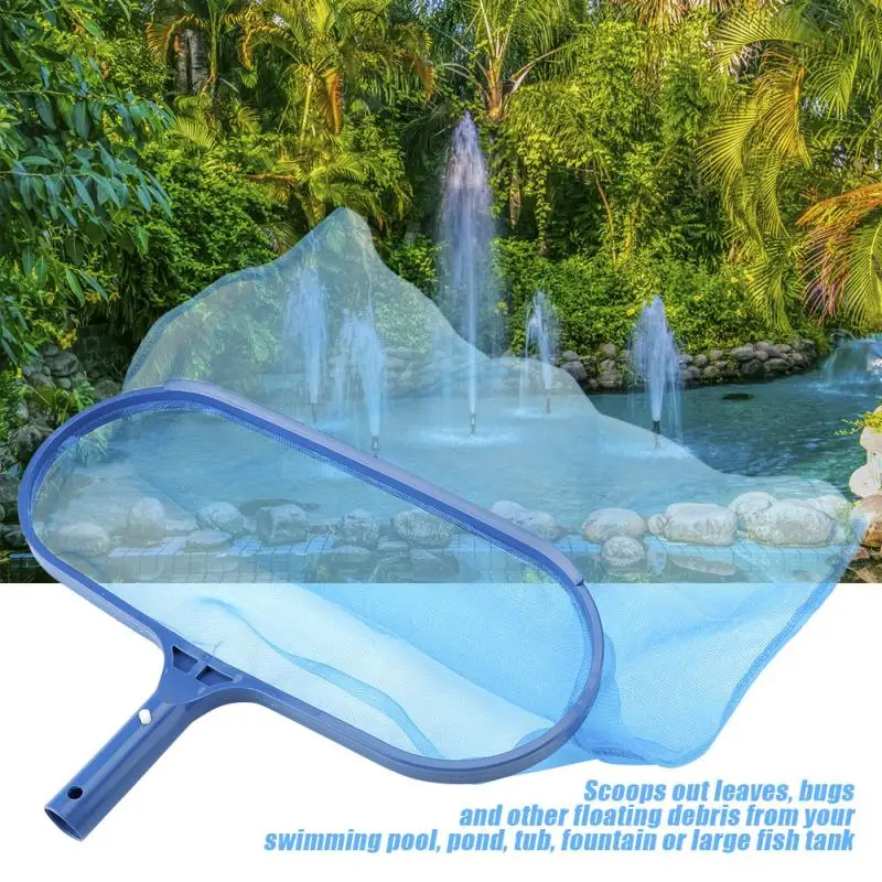 Профессиональный синий пластиковый отделитель листьев мелкая сетка глубокий мешок чистый плавательный бассейн инструмент отделитель листьев сетка