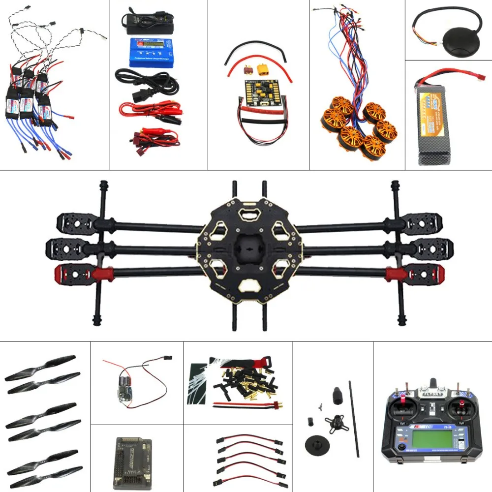 F07807-D полный набор 6-осевой самолет комплект беспилотный летательный аппарат Таро 680PRO рамка 700KV мотор Радиолинк с GPS и APM 2,8 полет Управление 6CH передатчик