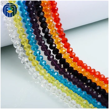 

JuleeCrystal 10mm Beads Faceted Glass Beads 70PCS Rondelle Beads for Jewelry Making