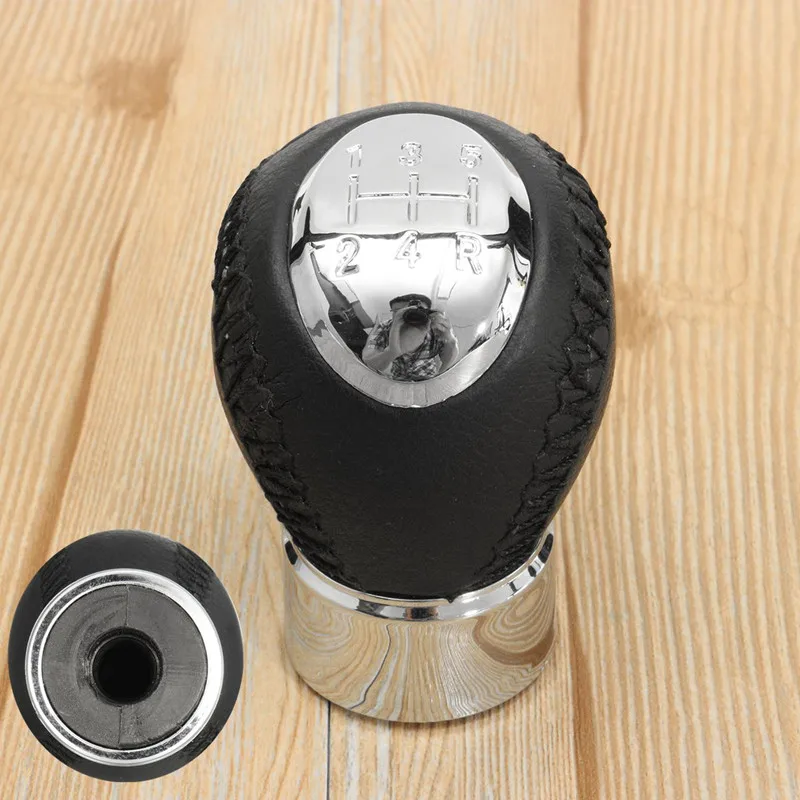 5-Speed-Chrome-Leather-Car-Manual-Gear-Stick-Shift-Knob-For-Mazda-3-5-6-323