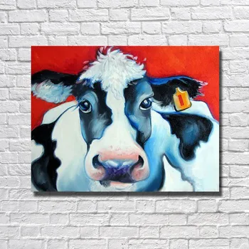 

BA Oil Painting Hand Painted Big Size High Quality Beautiful Cow Oil Painting Home Decor Wall Art Cheap Painting no Framed