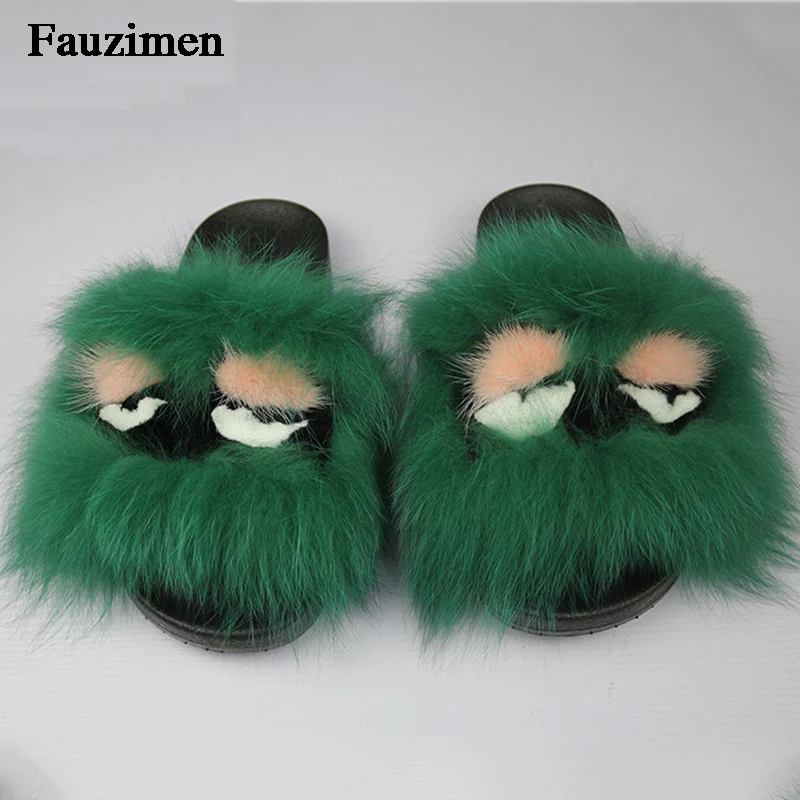 fancy fur slippers