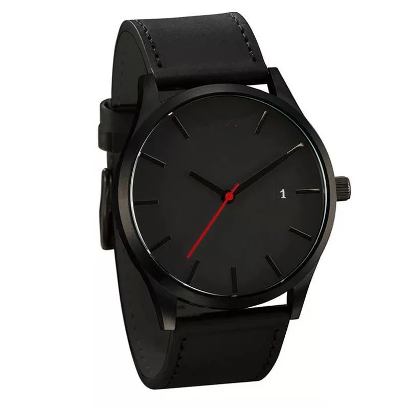 

Reloj 2018 Fashion Large Dial Military Quartz Male Watch Leather Sport watches Men Women Simple Wristwatch Relogio Masculino