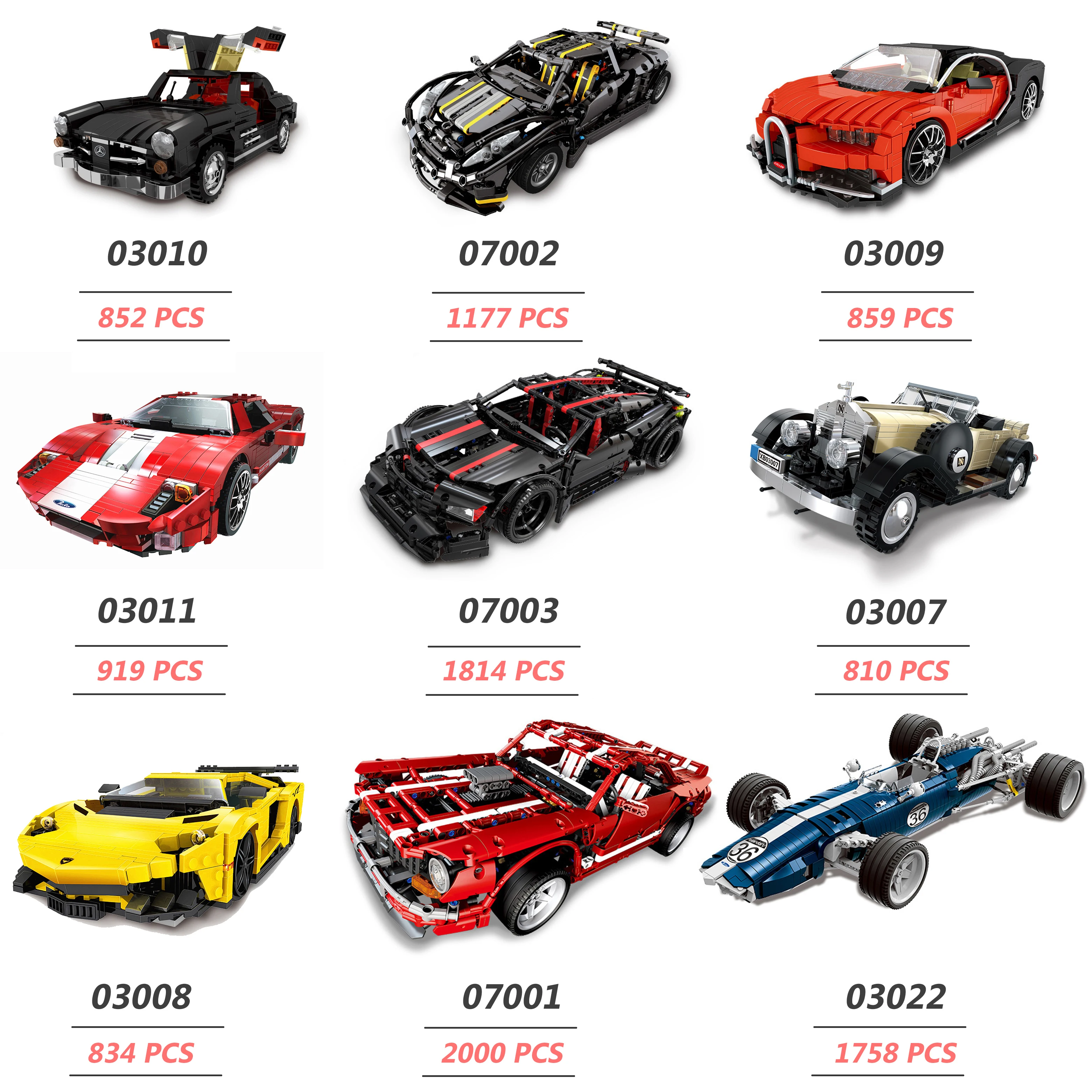 XINGBAO новая Оригинальная игрушечная серии 03022/03008/07003 благородные гоночный