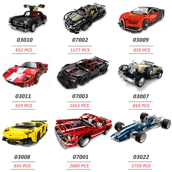 XINGBAO NEW TECHNIC Car Series 03022/03008/07003 The Noble Racing Future Car Sets Building Blocks MOC Bricks Educational Toys xingbao 01202 1500pcs the new romantic heart set with light usb building block bricks educational toy valentine s day legoingys