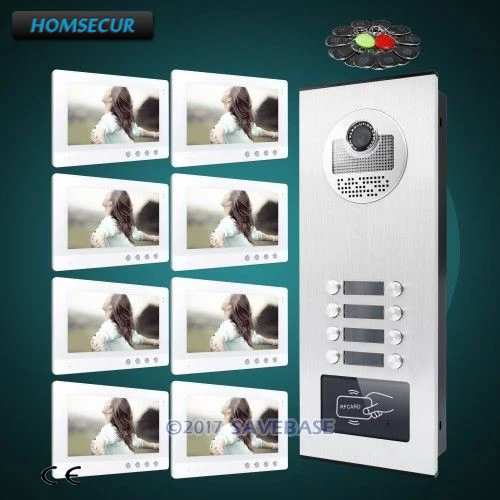 HOMSECUR 10 1 &quotкомплект для разных квартир видео и аудио входной двери с камерой