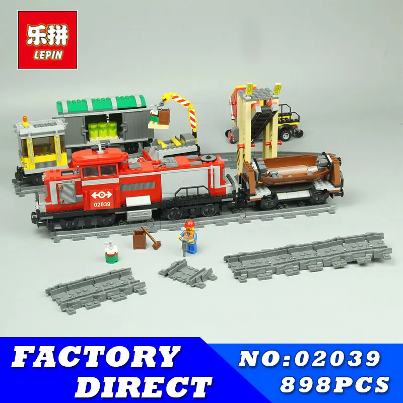 

LEPIN 02039 898Pcs New City Series Red Cargo Train Set Building Blocks Bricks Educational Children Toys Model Gifts 3677