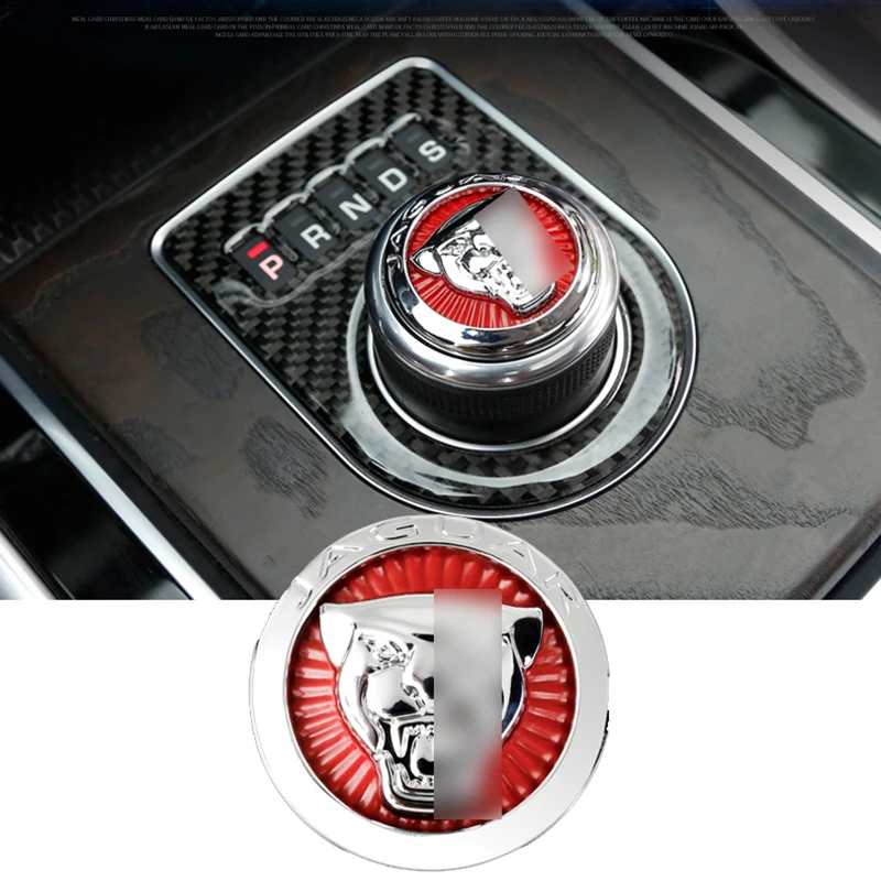 

Car styling accessories 1pcs ABS Chromed Car gear knob trim cover decorative sticker For Jaguar XE 2015-2018