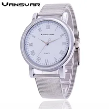 Vansvar 2016 Mode Argent Montres Dames Casula Femmes Montres Chiffres Romains De Luxe Casual Quartz Montre Relogio Feminino 1154