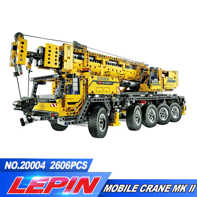 

LEPIN 20004 2606Pcs Technic Motor Power Mobile Crane Mk II Model Building Kits Blocks Toy Bricks Christmas Gift 42009 legoed