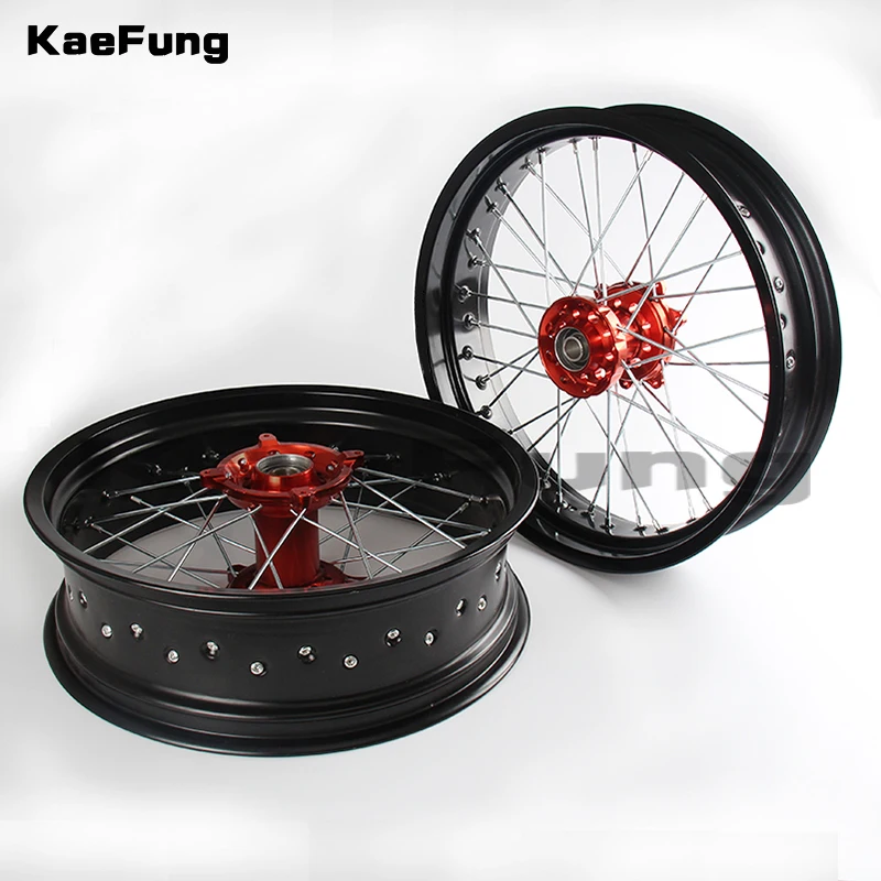 

3.50x17" inch 4.25x17" inch Spoked Motorcycle Wheels Rims Set For KTM EXC EXC-E SX SX-F XCW 150 200 250 300 350 450 2003-2018