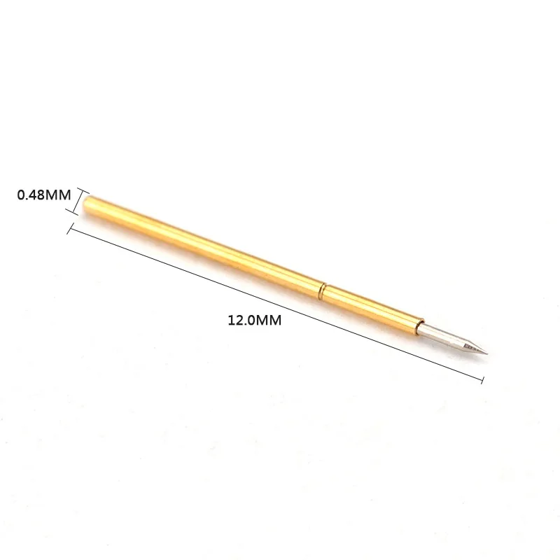 Spring Test Probe Phosphorus Copper Tube Gold Plated Electrical Instrument Tool for Testing Circuit Board Accessories P048-B